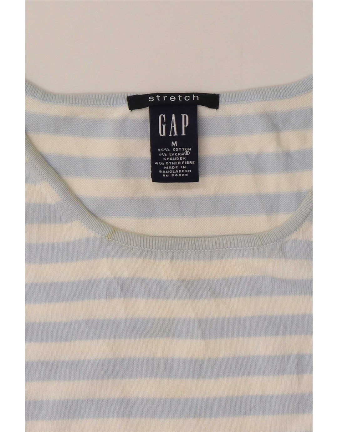 Gap Dame Vest Tank Top UK 12 Mellem blå stribet bomuld
