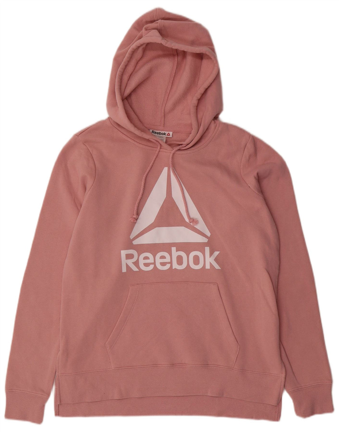 REEBOK Grafisk hættetrøje til kvinder UK 14 Medium Pink Bomuld