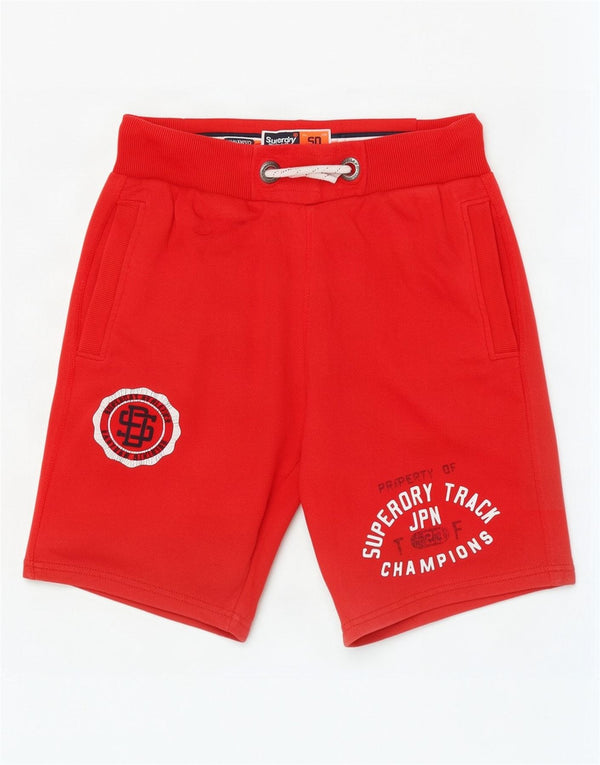 Superdry grafiske sportsshorts til mænd XS rød bomuld
