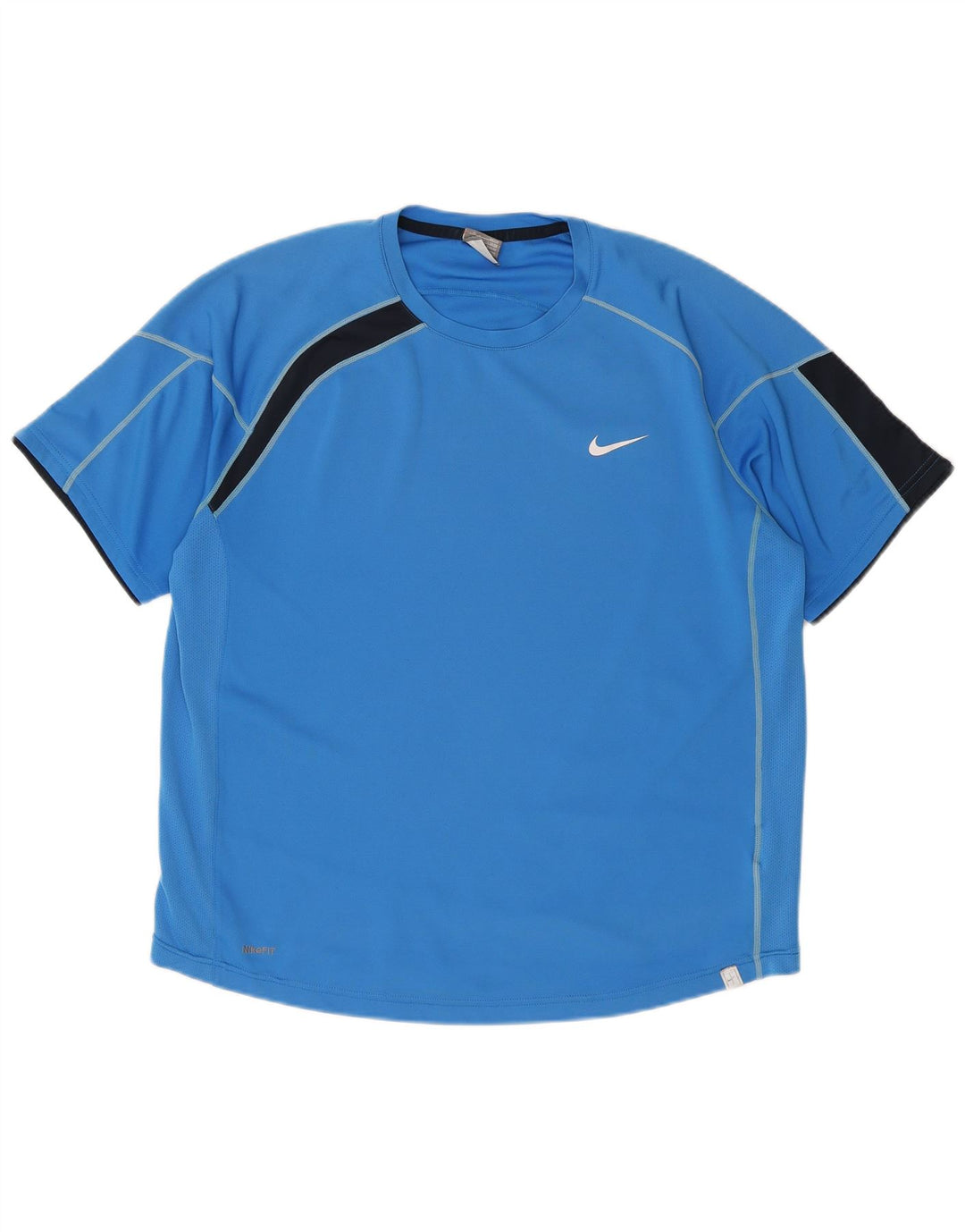 NIKE T-shirt top til mænd XL Blå Colourblock
