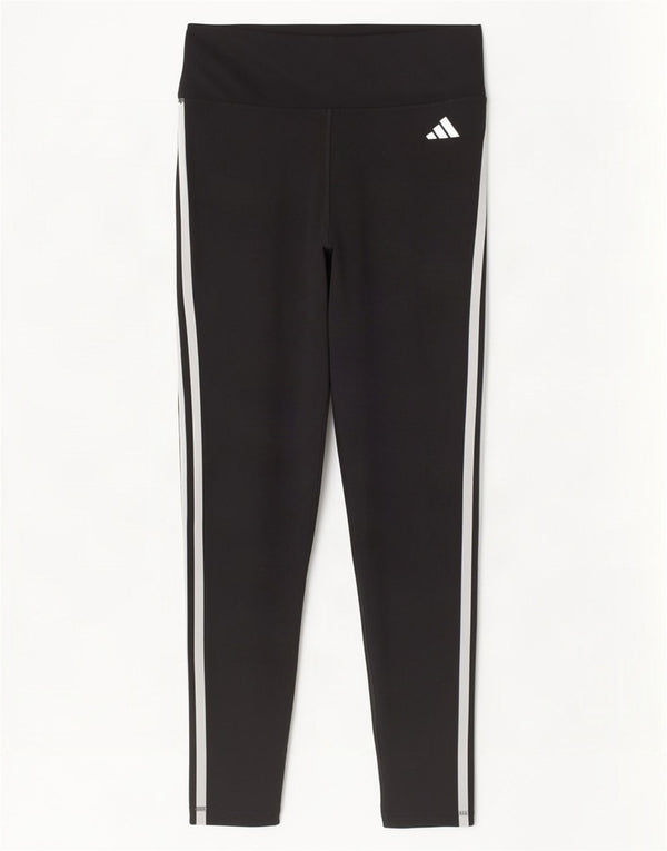 Adidas Womens Tight Fit Crop Leggings UK 12/14 Medium Black Polyester