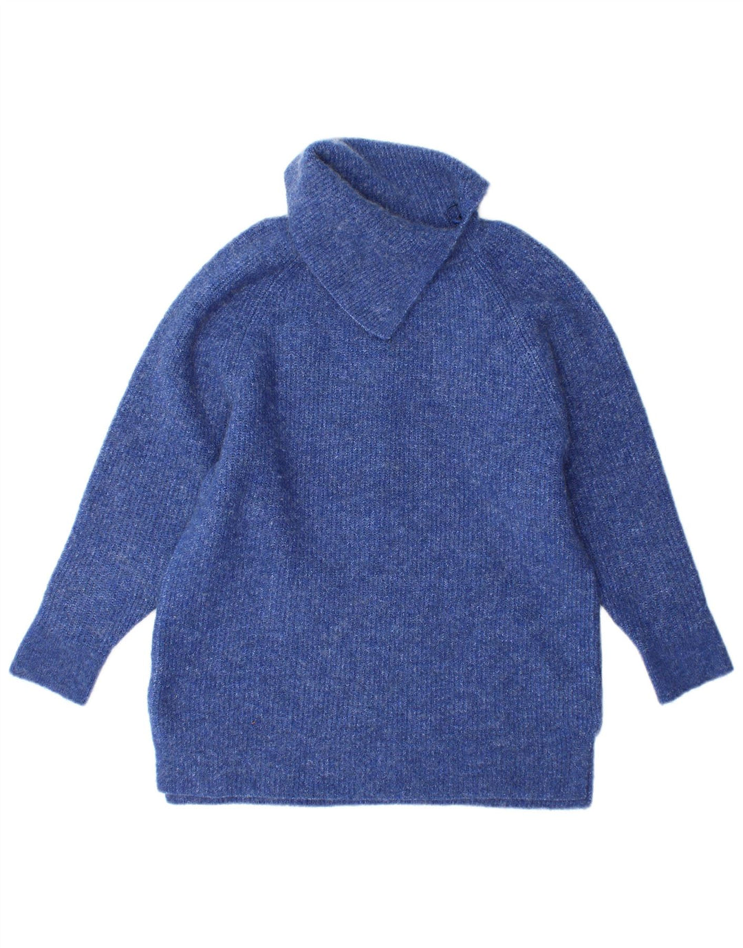 Monsoon Dame Roll Neck Jumper Sweater UK 10 Small Blue Acryl