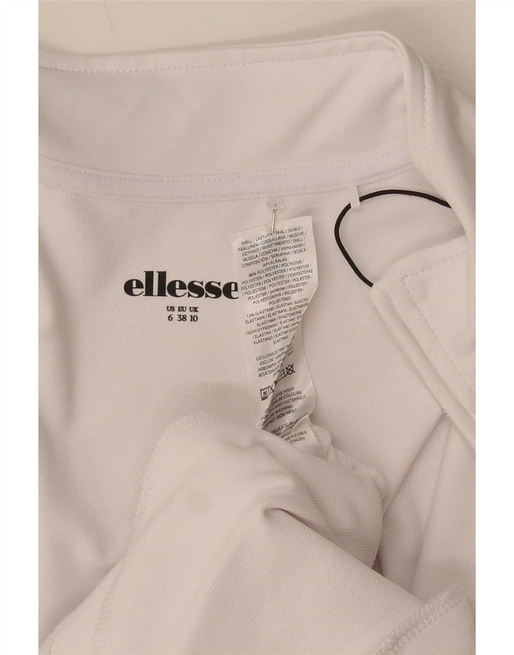 Ellesse Womens Træningsdragt Top Jacket UK 10 Small White Polyester