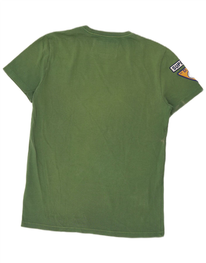 SUPERDRY Herre grafisk T-shirt Top Lille grøn bomuld
