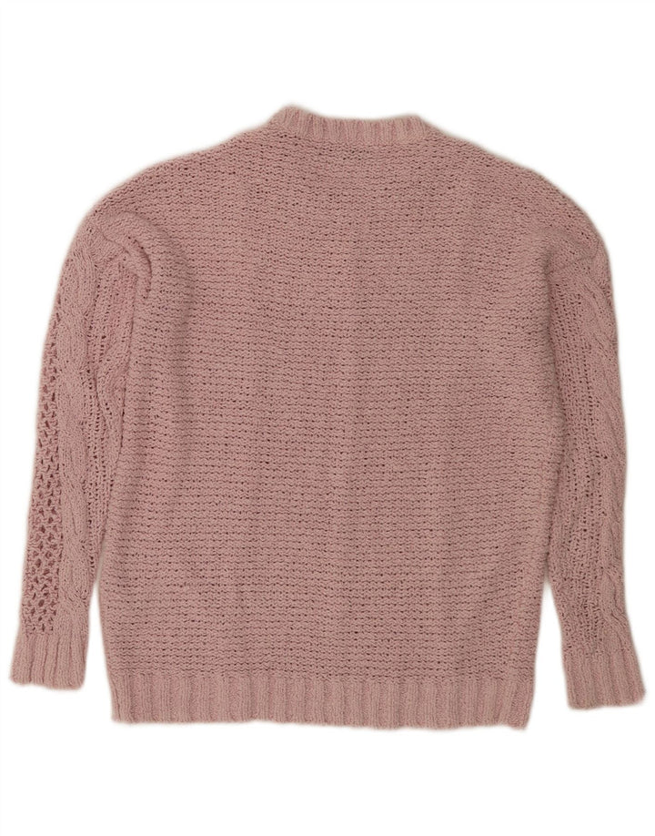 Marks & Spencer Dame Oversized Crew Neck sweater UK 10 Small Pink