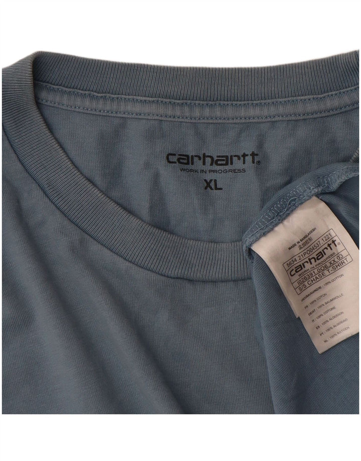 Carhartt Herre T-Shirt Top XL Blå Bomuld