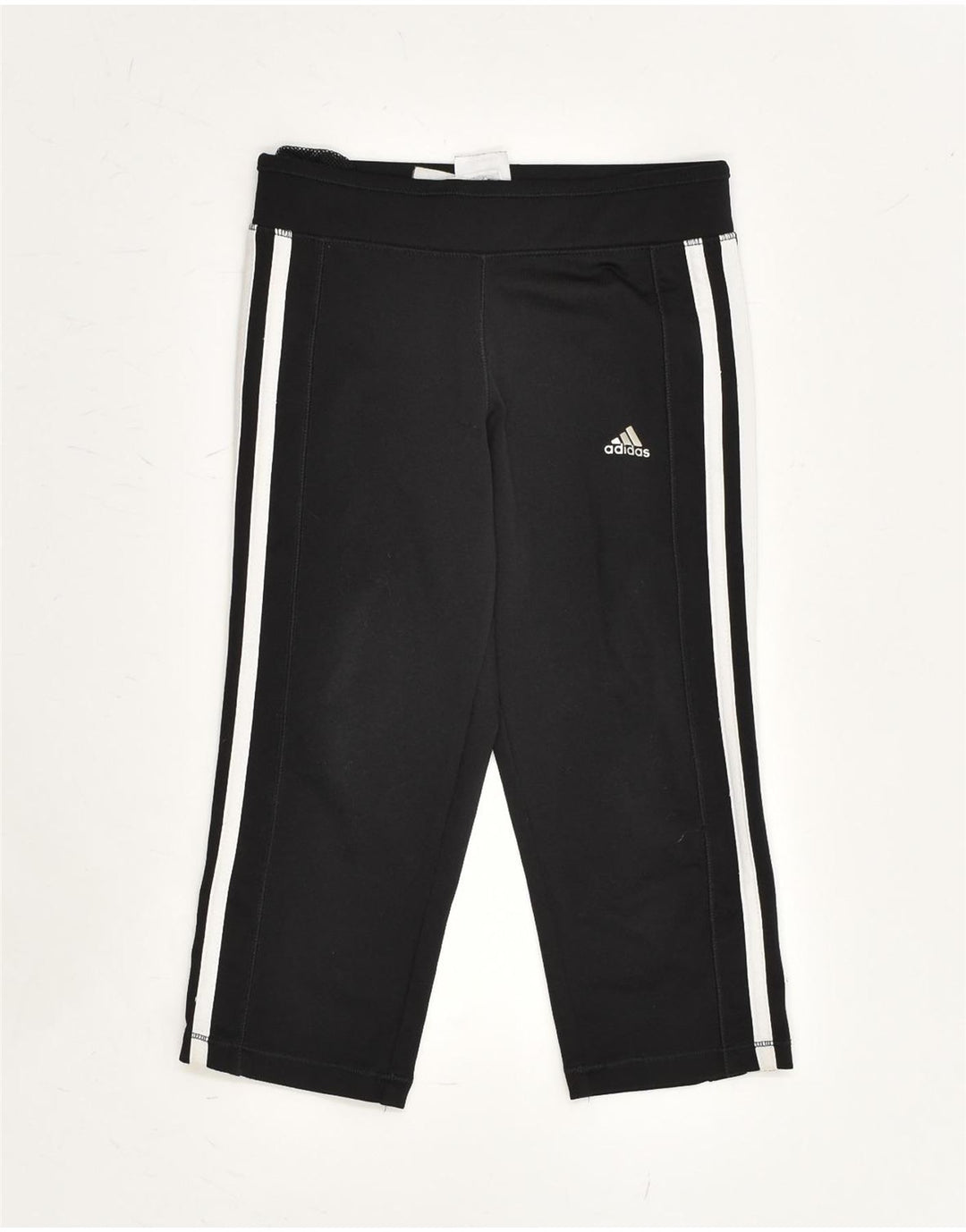 ADIDAS Girls Tracksuit Trousers 9-10 Years Black Polyester | Vintage Adidas | Thrift | Second-Hand Adidas | Used Clothing | Messina Hembry 