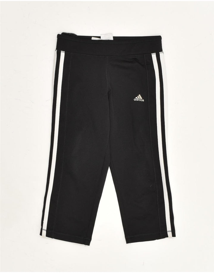 ADIDAS Girls Tracksuit Trousers 9-10 Years Black Polyester | Vintage Adidas | Thrift | Second-Hand Adidas | Used Clothing | Messina Hembry 