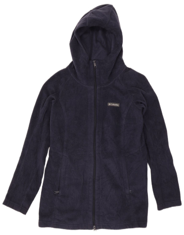 Columbia dame fleecejakke med hætte UK 14 Mellem marineblå polyester