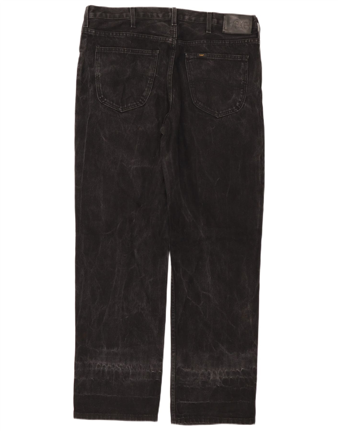 LEE Mens Brooklyn Comfort Straight Jeans W38 L32 Sort Bomuld