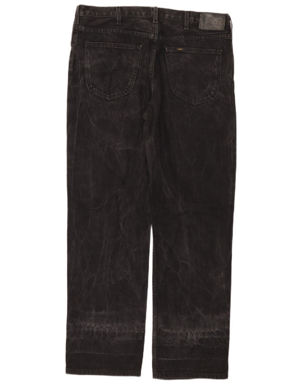 LEE Mens Brooklyn Comfort Straight Jeans W38 L32 Sort Bomuld