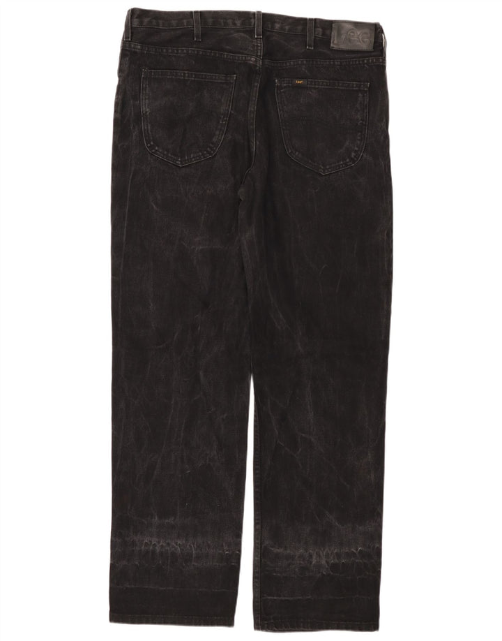 LEE Mens Brooklyn Comfort Straight Jeans W38 L32 Sort Bomuld