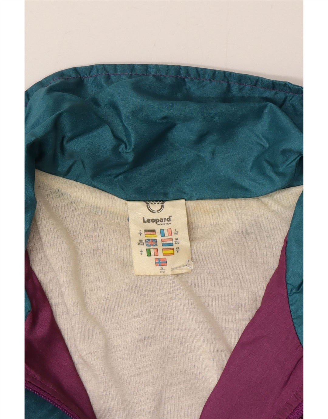 Leopard Træningsdragt Topjakke til mænd UK 40/42 Medium Flerfarvet Colourblock