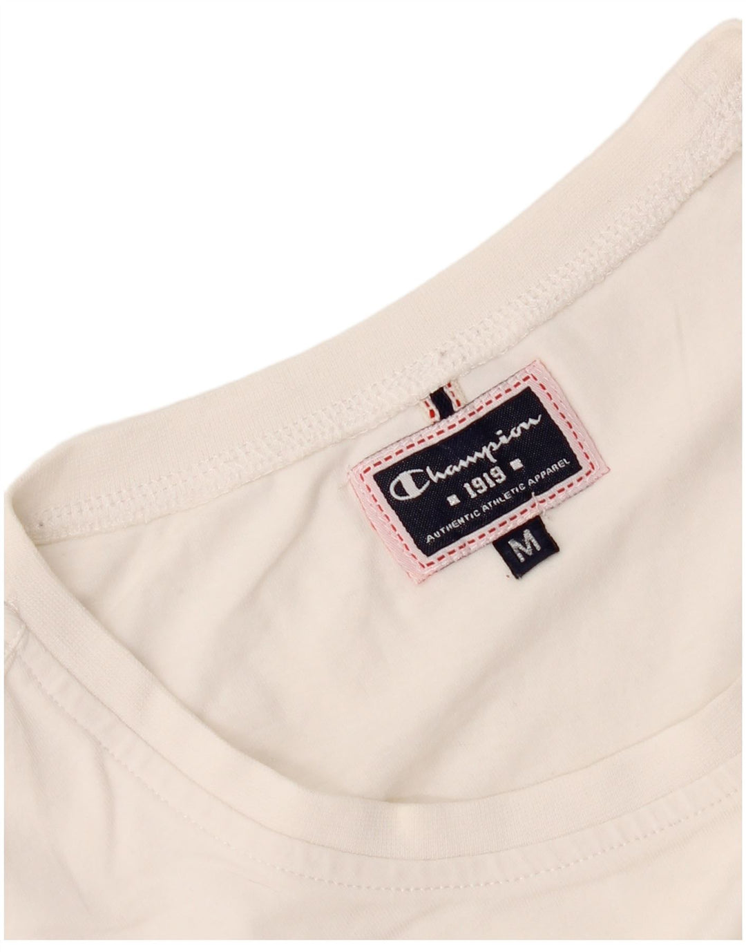 Champion Dame Grafisk T-Shirt Top UK 12 Medium White