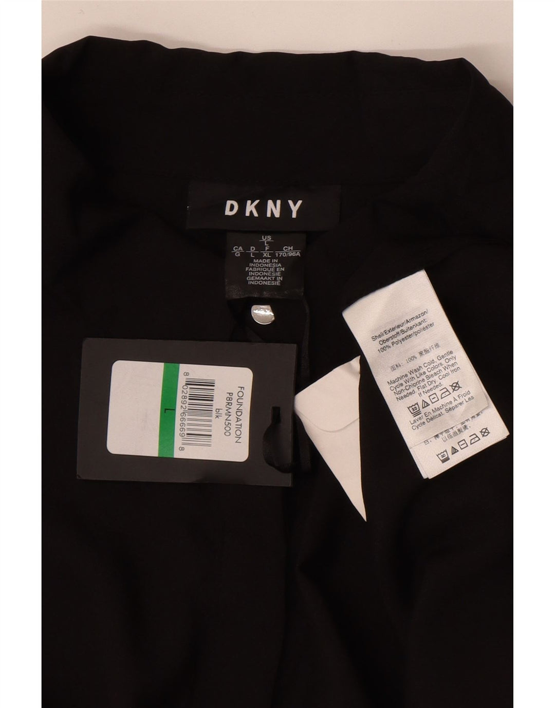 Dkny Womens Shirt Bluse UK 16 Large Black Polyester