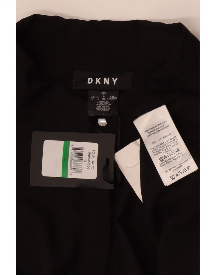 Dkny Womens Shirt Bluse UK 16 Large Black Polyester