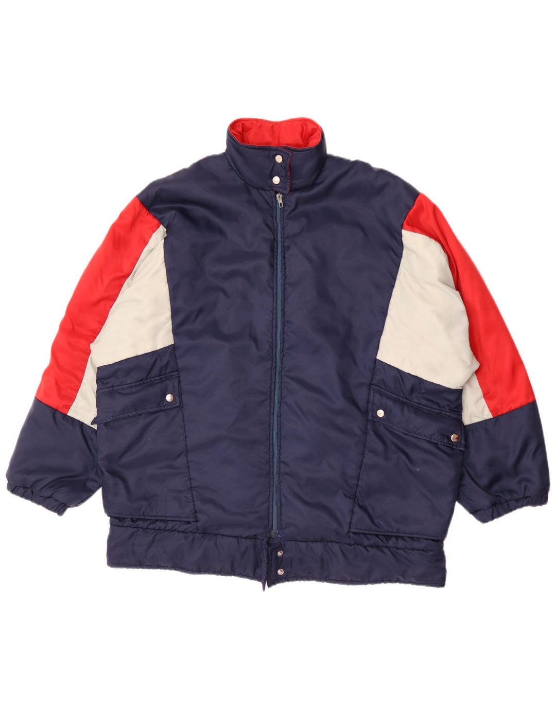 Vintage træningsdragt til mænd Top jakke 2XL Navy Blue Colourblock