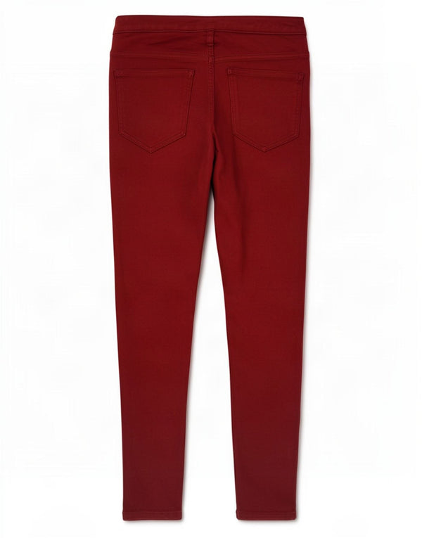 Marks & Spencer Womens Super Skinny Jeans UK 10 Small W26 L26 Burgundy