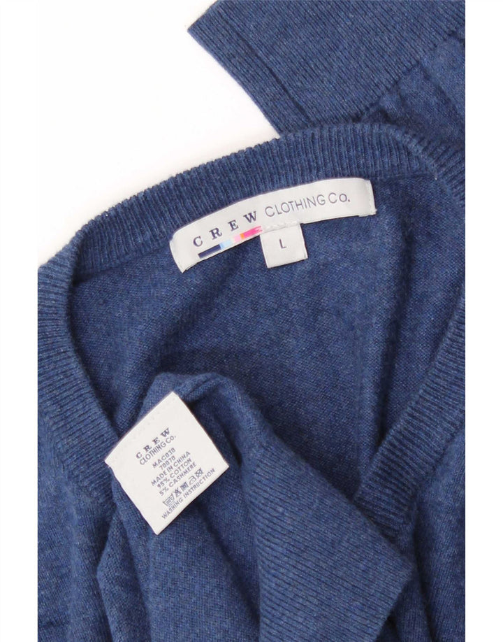 Besætningstøj Herre V-hals sweater Stor blå bomuld
