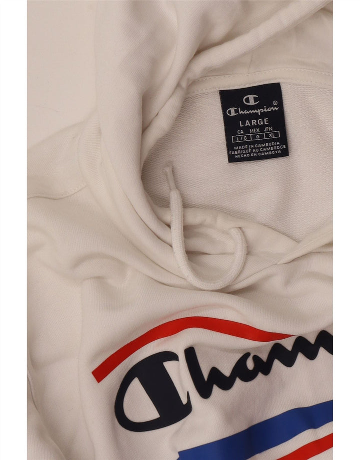 Champion Herre grafisk hættetrøje Jumper Large White