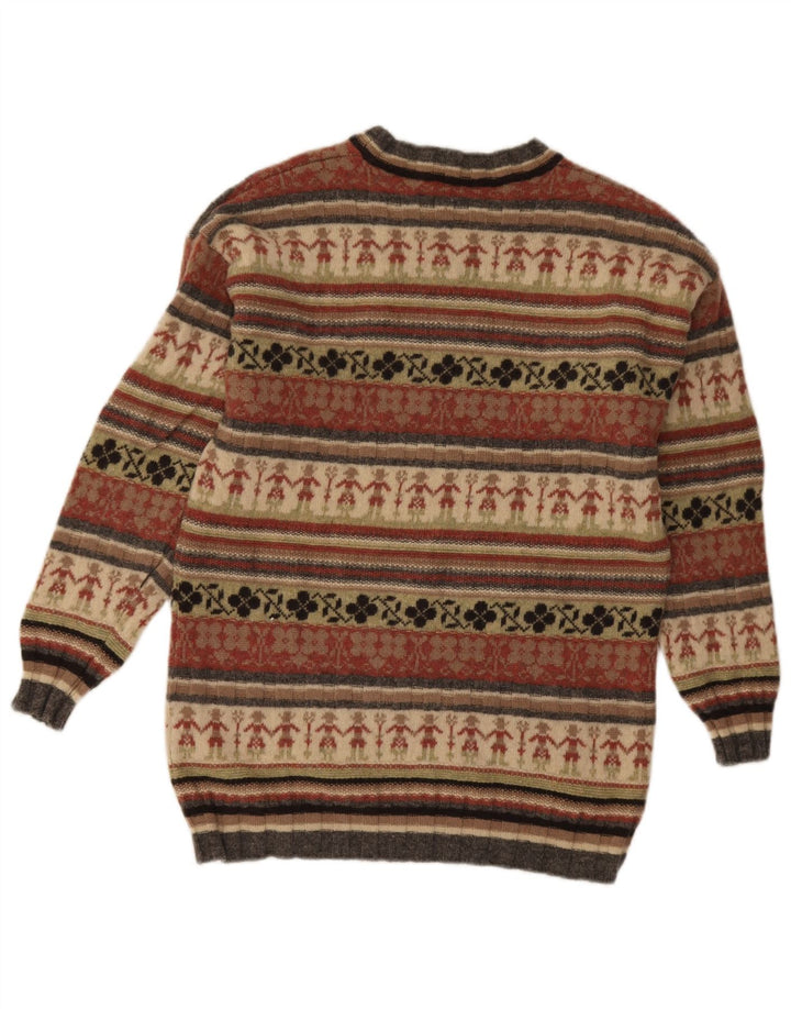 Stefanel Dame Jumper Sweater UK 14 Medium Flerfarvet