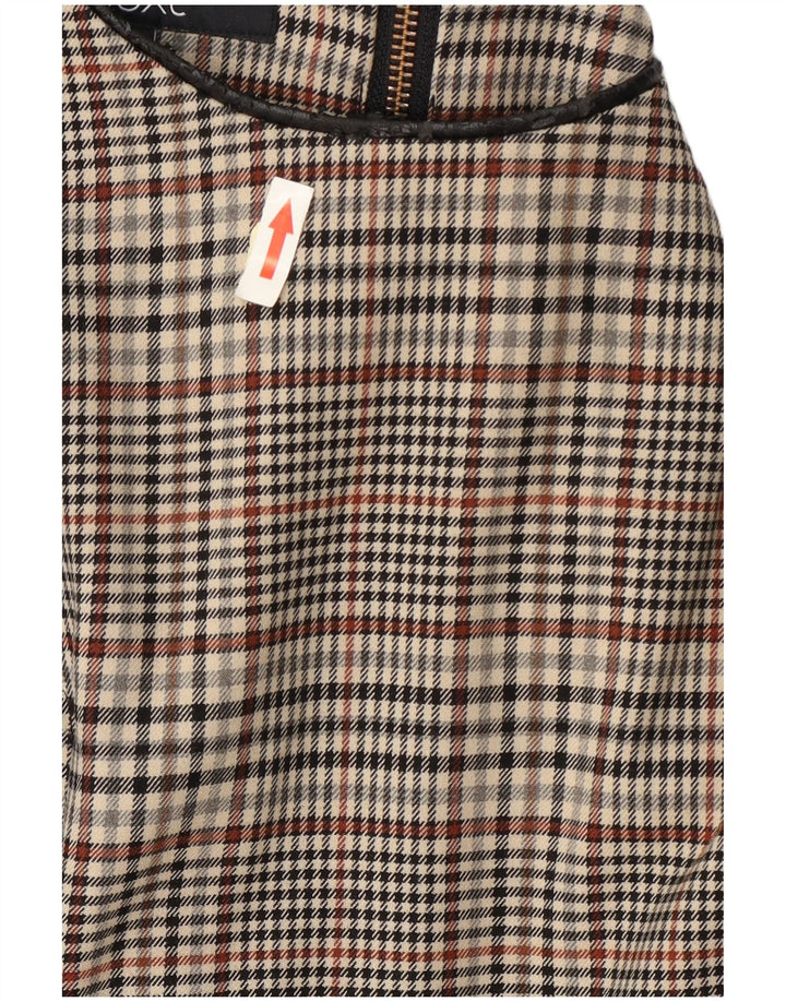 Næste Kvinders Ærmeløs A-Line Kjole UK 14 Medium Grey Houndstooth