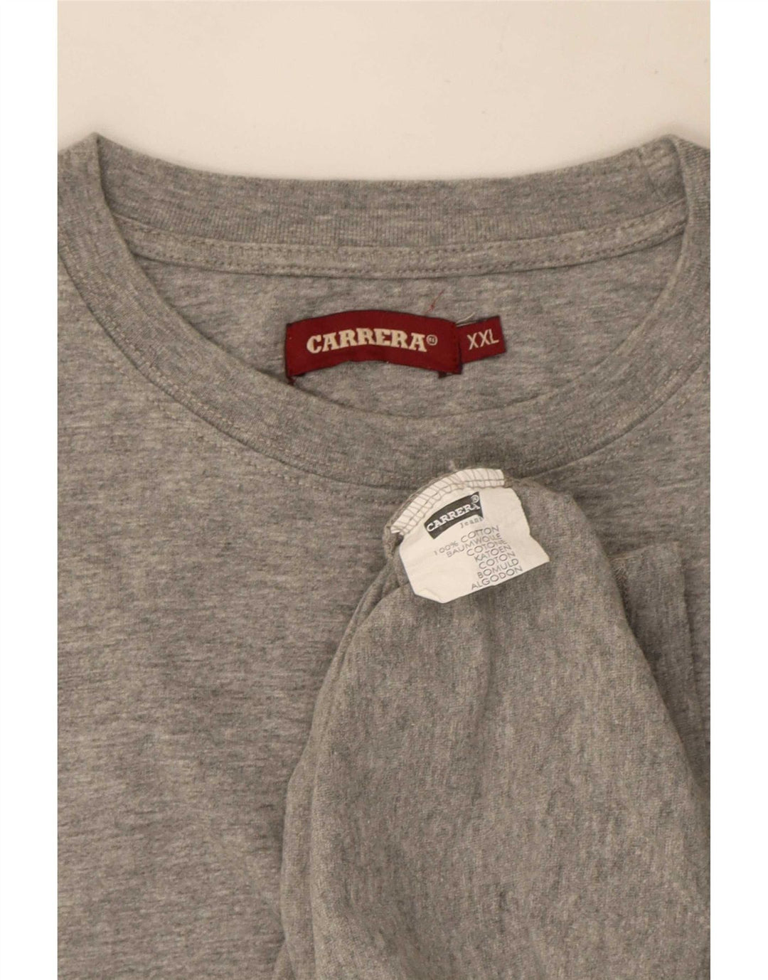 Carrera Herre T-Shirt Top 2XL Grå Flecked Bomuld