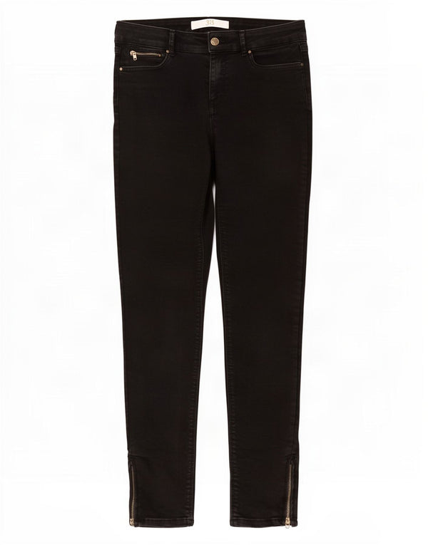 Zara Dame Skinny Jeans EU 38 Small W28 L28 Sort Bomuld