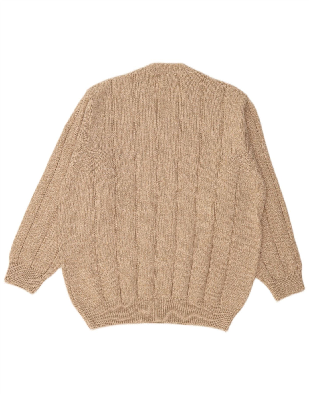 Gioferrari Herre V-hals sweater IT 54 XL Beige Uld