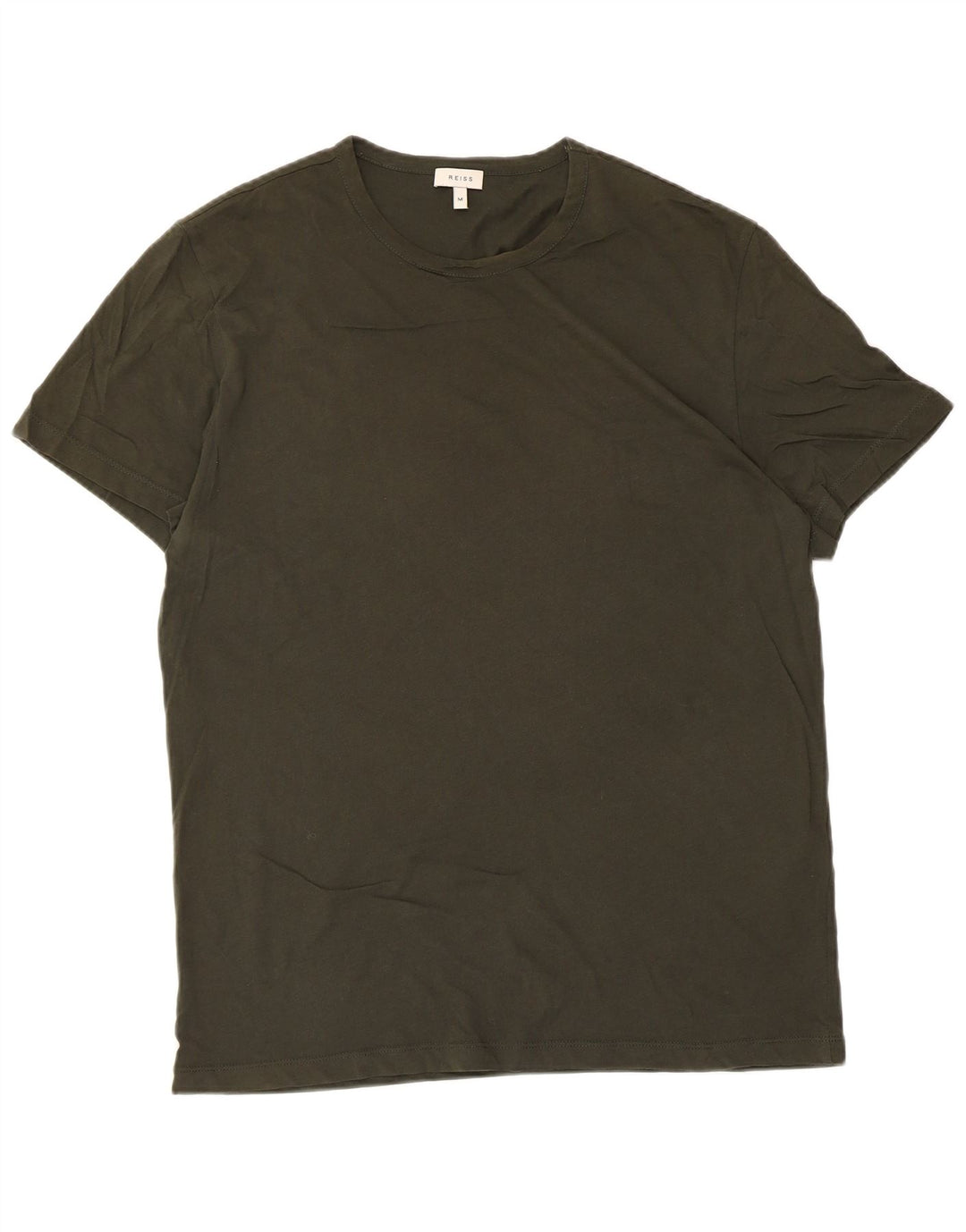 Reiss Herre T-Shirt Top Medium Khaki Bomuld