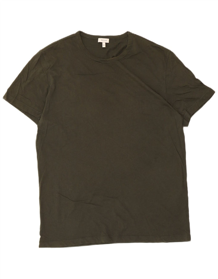 Reiss Herre T-Shirt Top Medium Khaki Bomuld