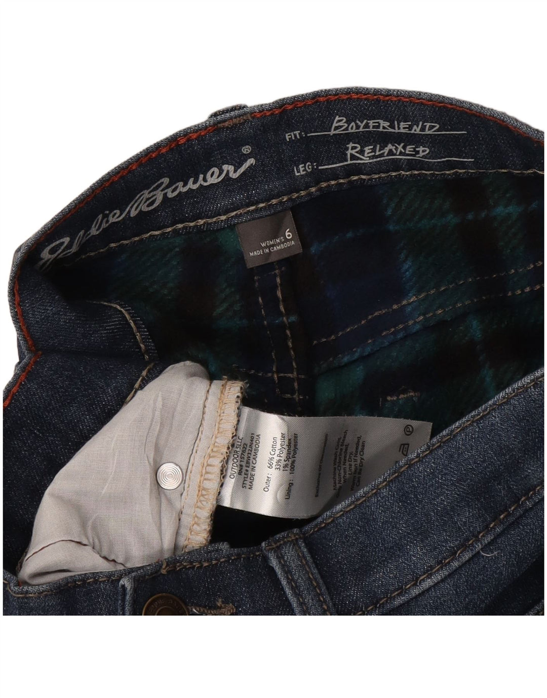 Eddie Bauer Kvinde Kæreste Slim Jeans US 6 Medium W30 L30 Blå