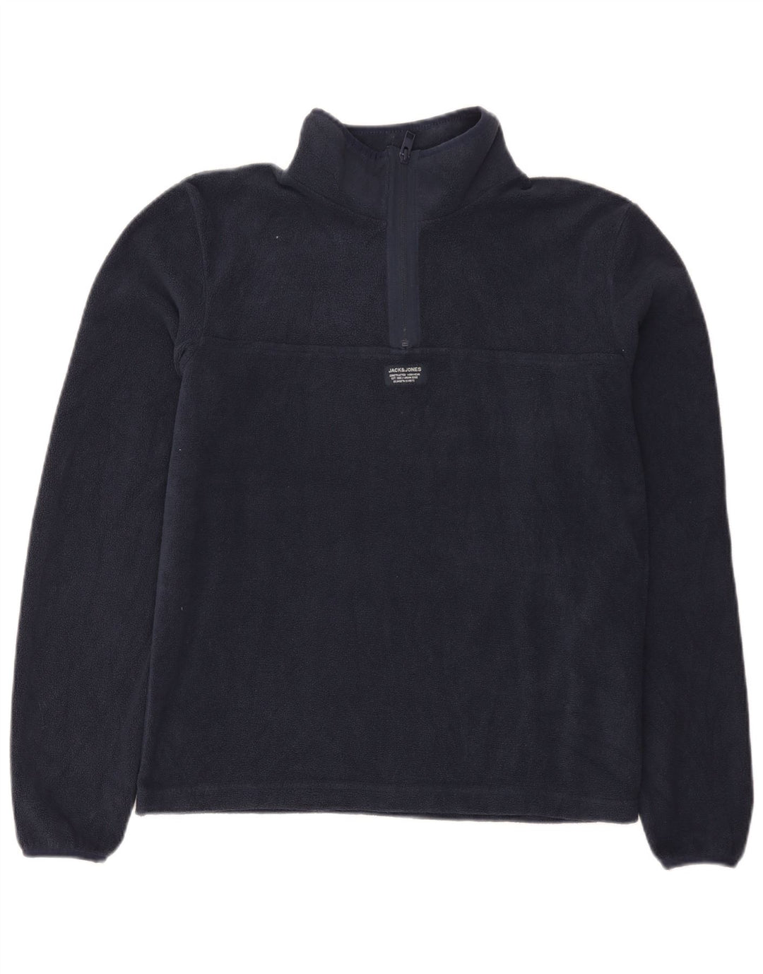 Jack & Jones Fleece Jumper med lynlås til mænd, lille marineblå polyester