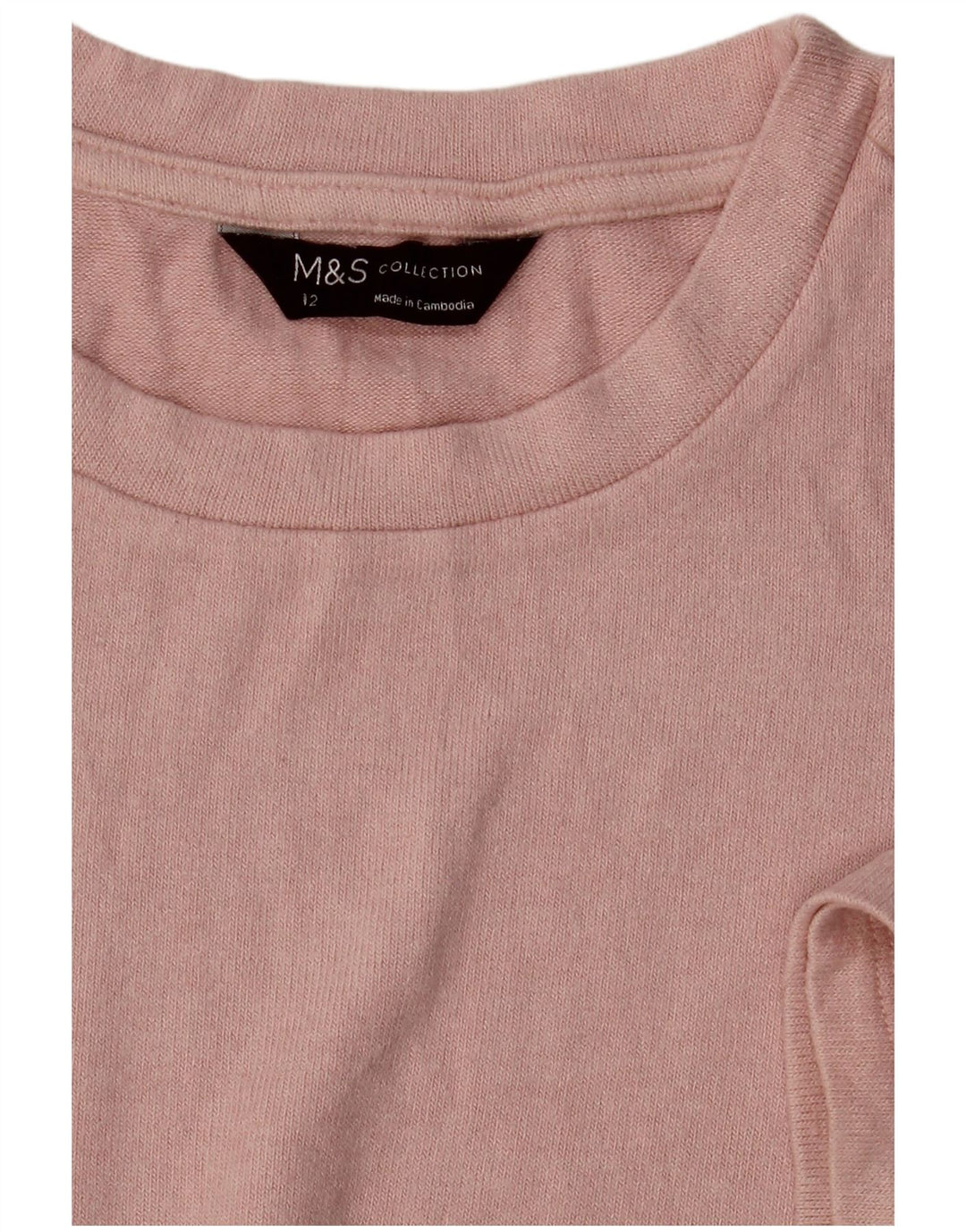 Marks & Spencer T-shirt top til kvinder UK 12 Medium Pink