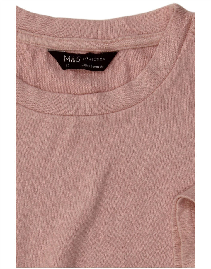 Marks & Spencer T-shirt top til kvinder UK 12 Medium Pink