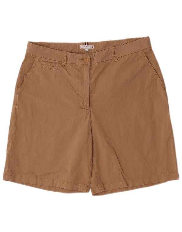 Tommy Hilfiger Dame Chino Shorts UK 16 Large W34 Brun Bomuld