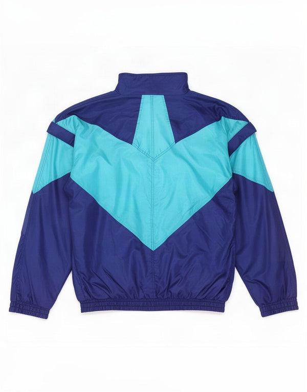 Vintage træningsdragt til mænd Topjakke Medium Marineblå Colourblock Polyamid