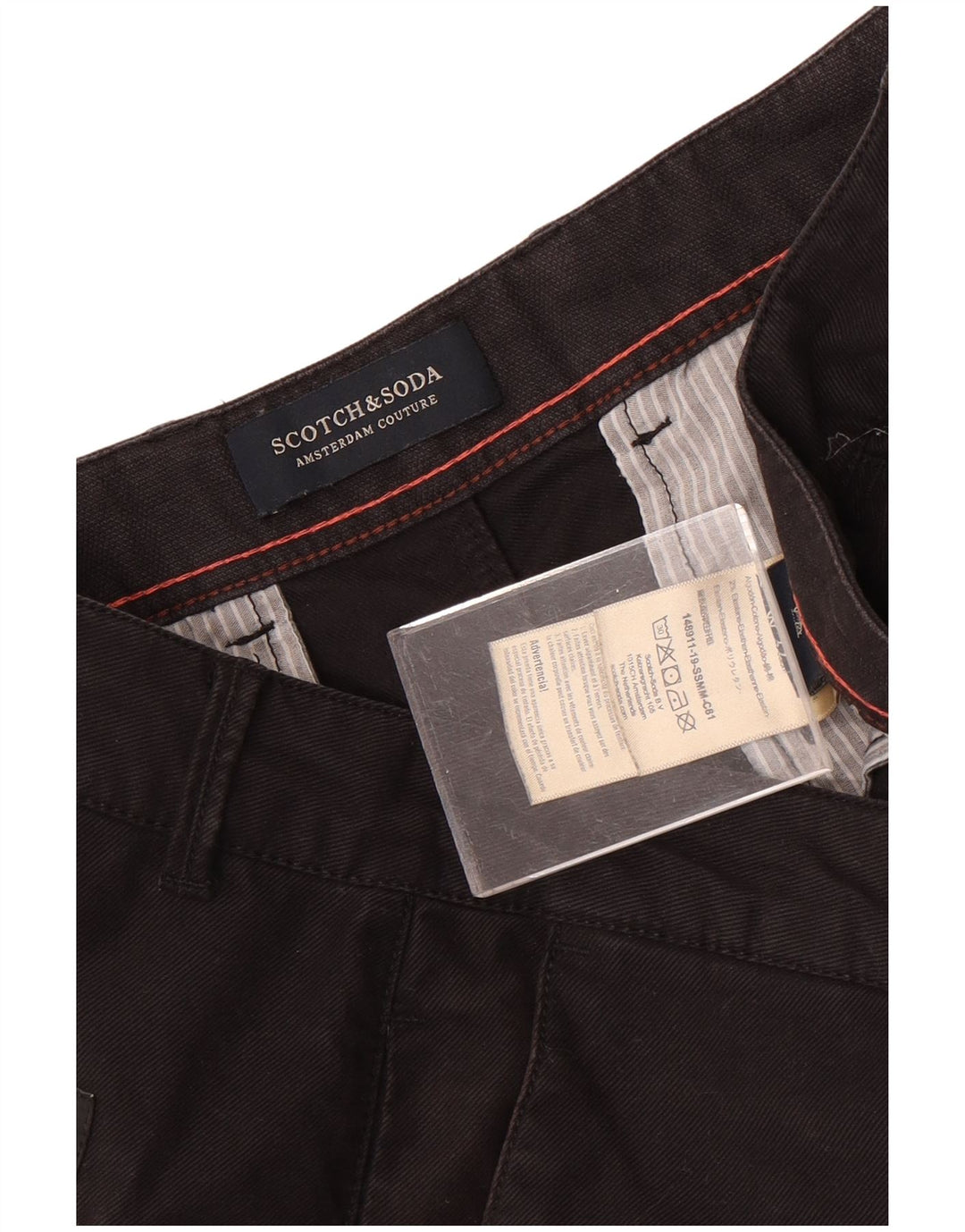 Scotch & Soda Chino Shorts til mænd W32 Stor sort bomuld