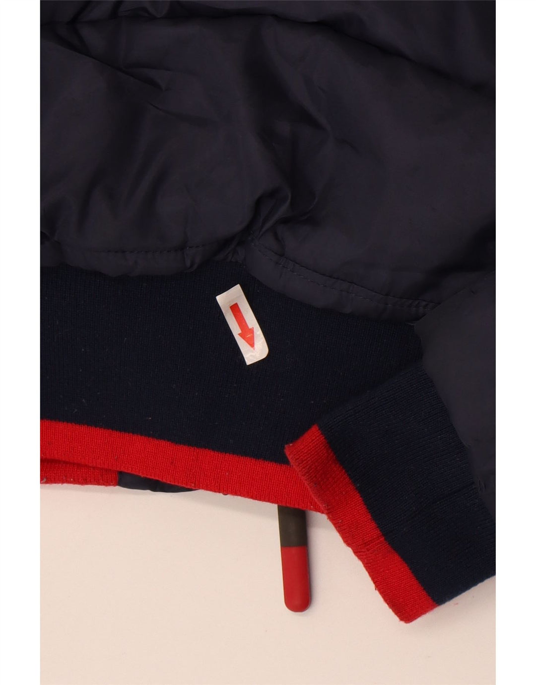 Superdry Polstret hættejakke til mænd UK 10 Small Navy Blue Colourblock