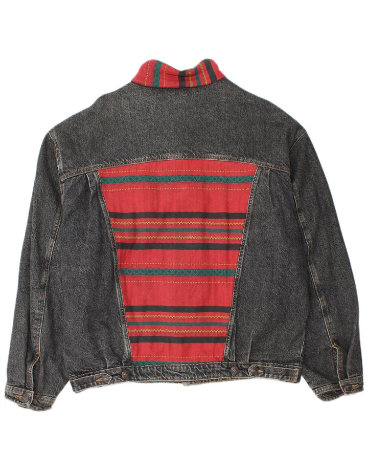 Vintage denimjakke til mænd UK 38 Medium Blue Colourblock