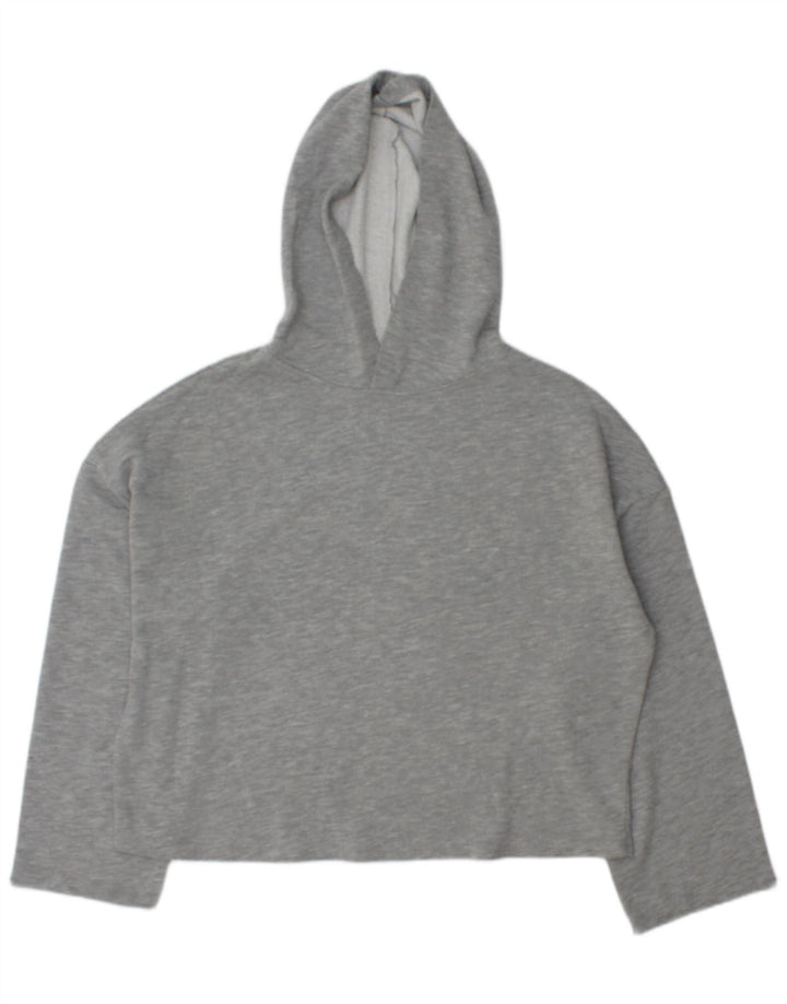 Zara Dame Oversized Hoodie Jumper UK 14 Medium Grey Polyester