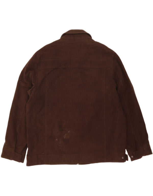 Marks & Spencer Herre Autograph Bomber Jacket UK 42 XL Brun Bomuld