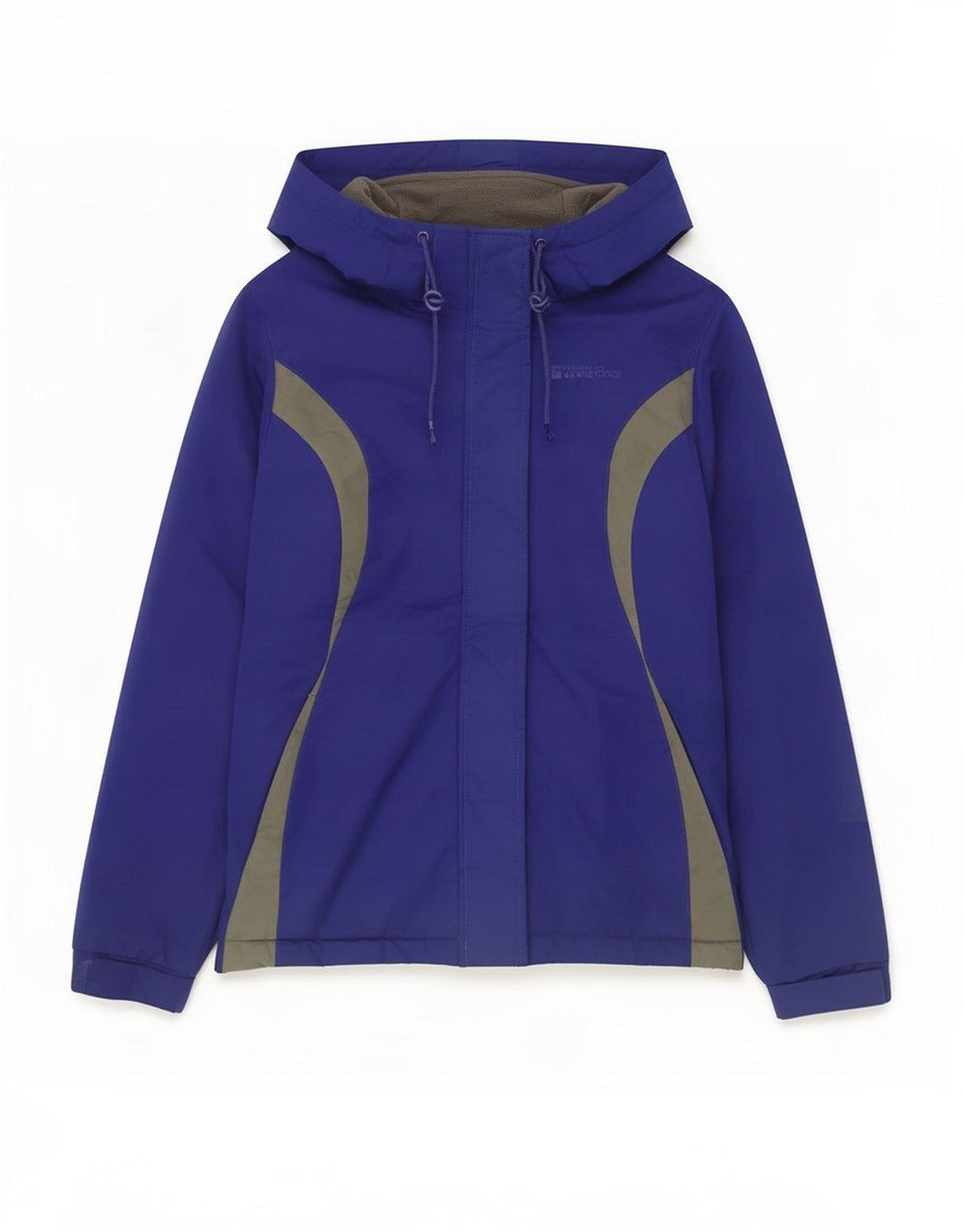 Mountain Warehouse Dame Hætte Skijakke UK 8 Small Blue Colourblock