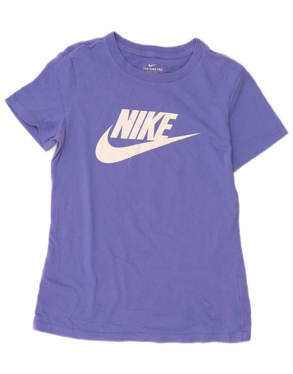 Nike grafisk T-shirt top til kvinder DK 6 XS Lilla bomuld