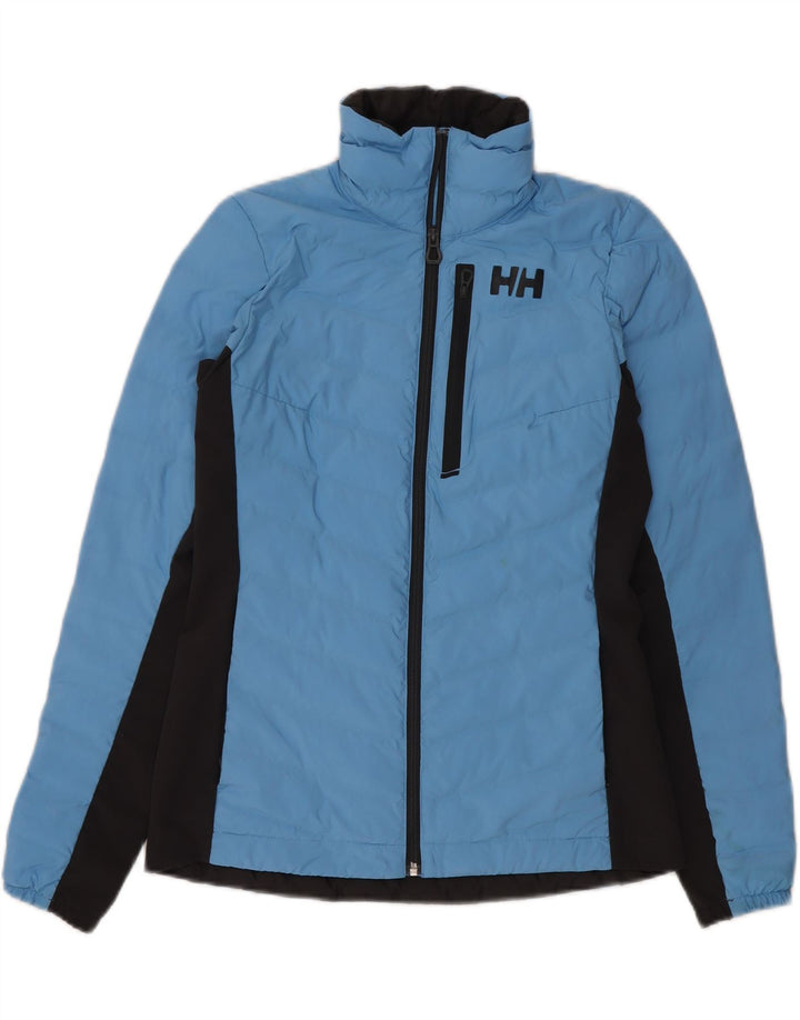 Helly Hansen Polstret Damejakke UK 10 Small Blue Colourblock Polyester