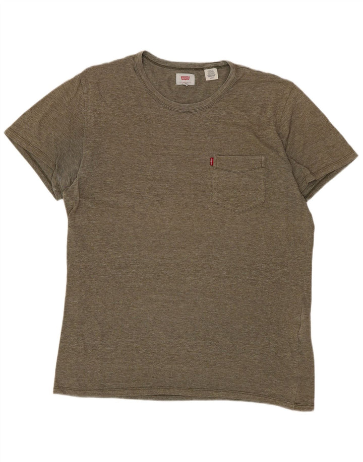 LEVI'S Herre T-Shirt Top Lille Khaki Flecked Bomuld