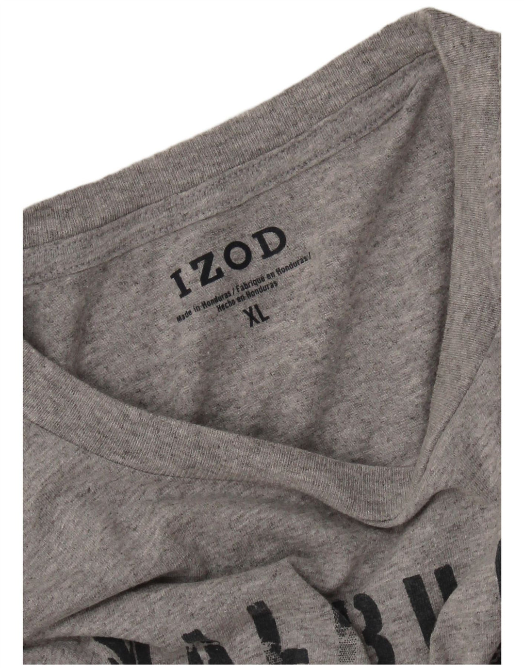 IZOD Herre grafisk T-shirt Top XL Grå Flecked