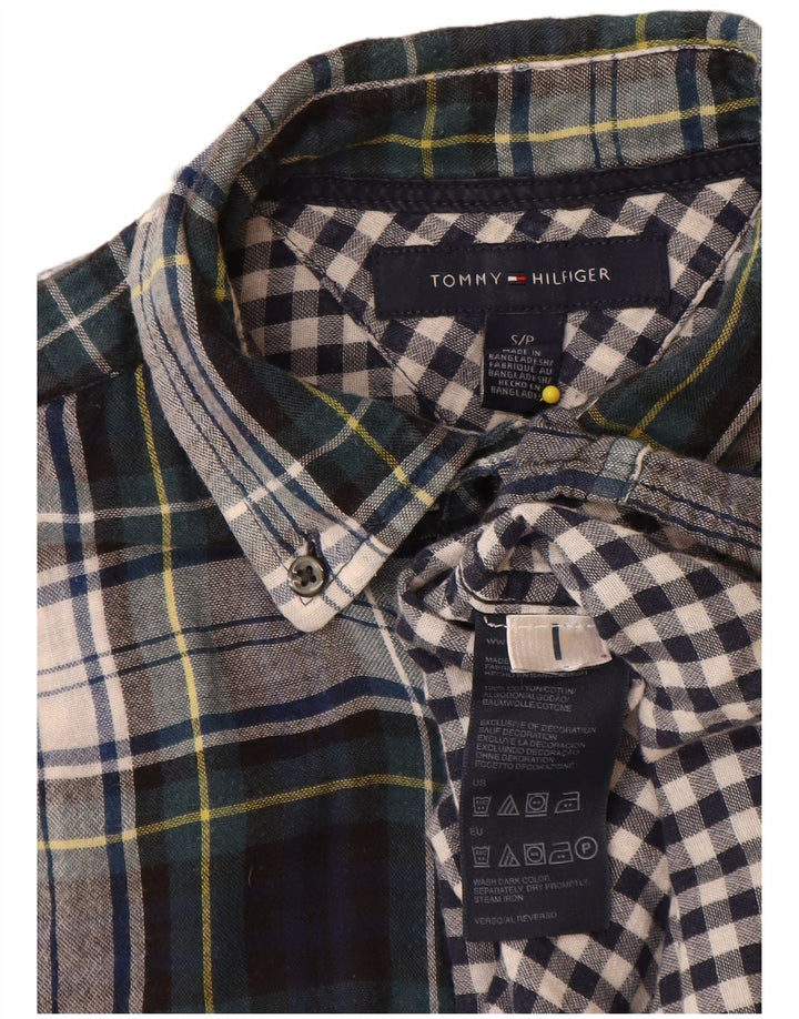 Tommy Hilfiger Herre flannelskjorte Lille flerfarvet plaid bomuld