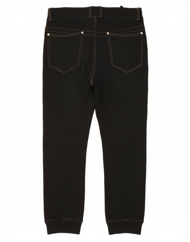 Zara Mens Joggers Cropped Trousers Small W30 L25 Black