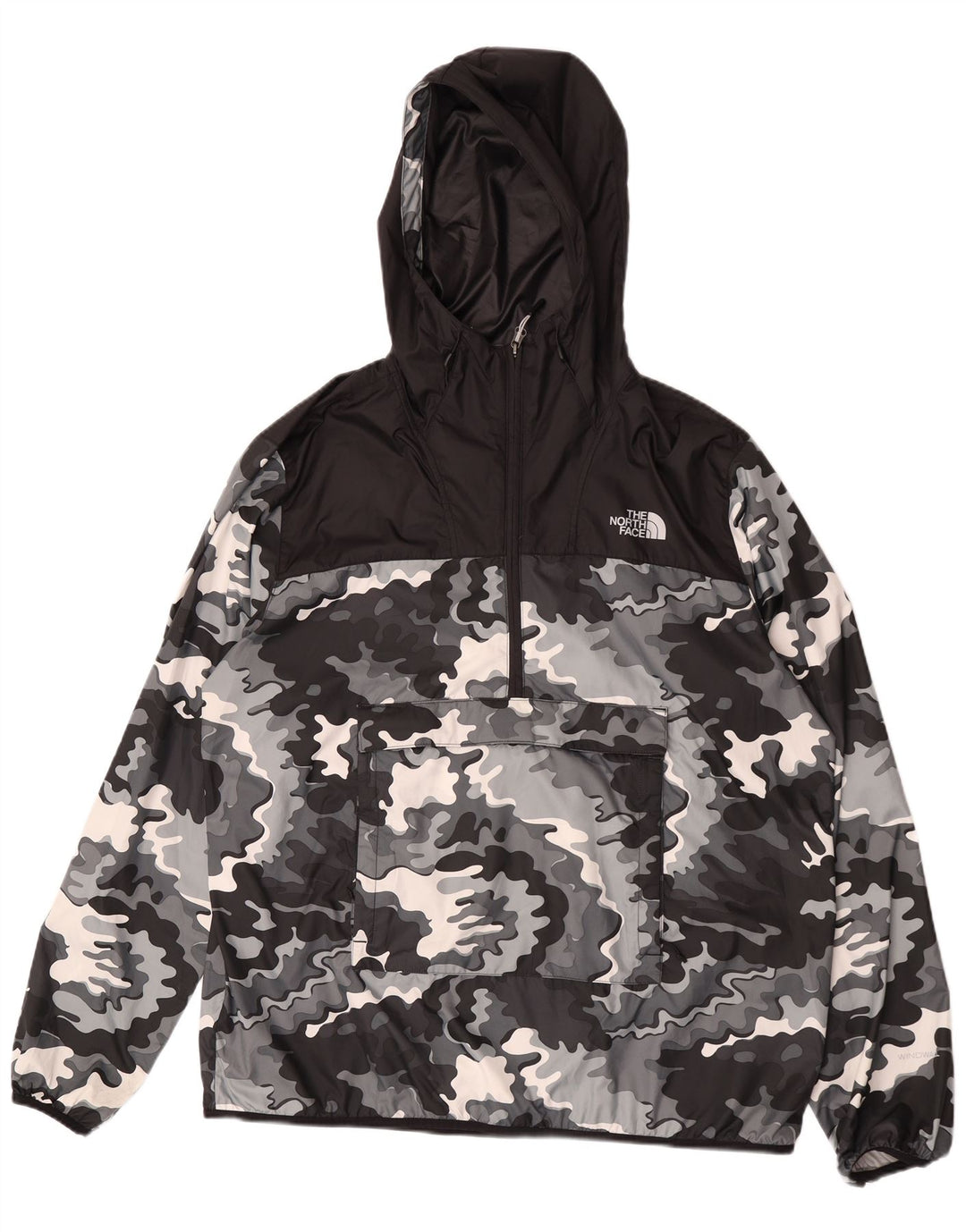 The North Face Herre Hættetrøje Regnjakke UK 42 XL Sort Camouflage